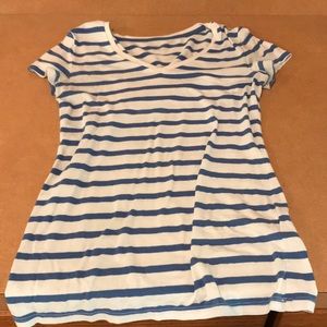 Blue and White Striped T-Shirt